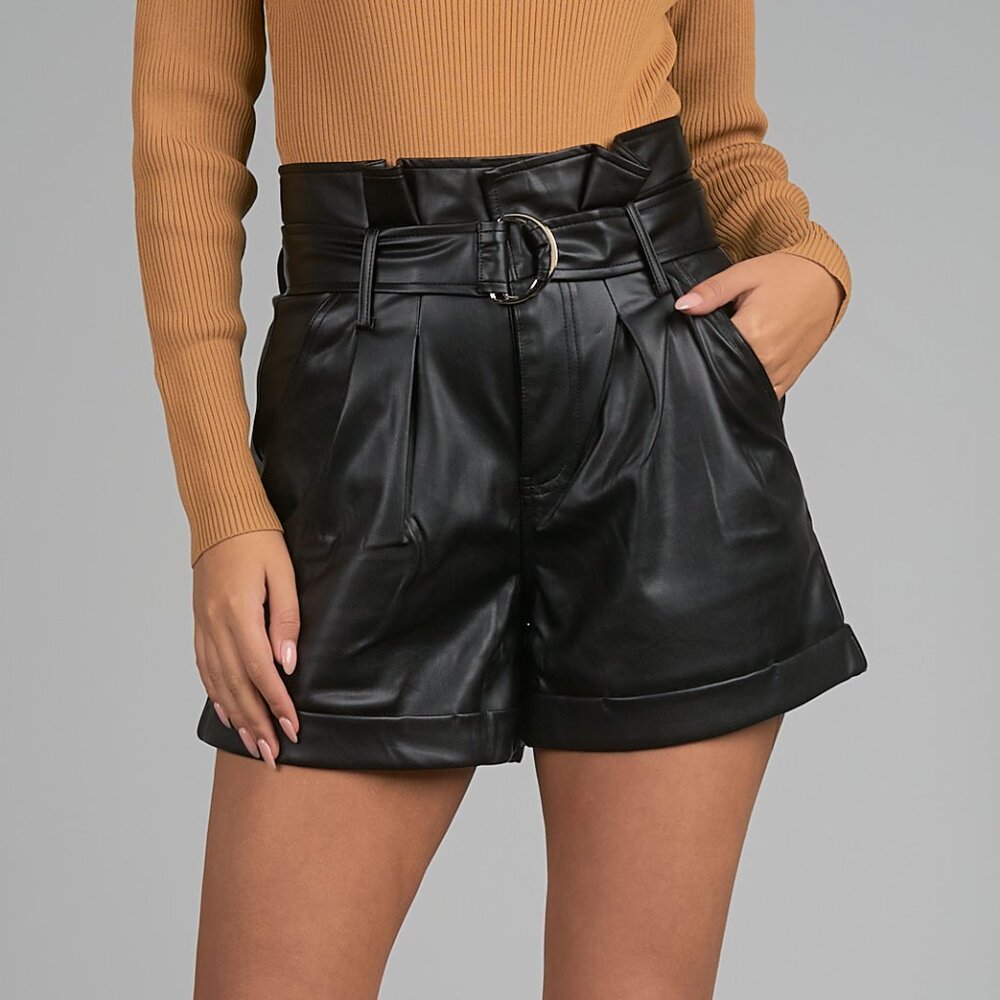Stephanie Faux Leather Shorts